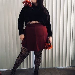 Red/burgundy skirt